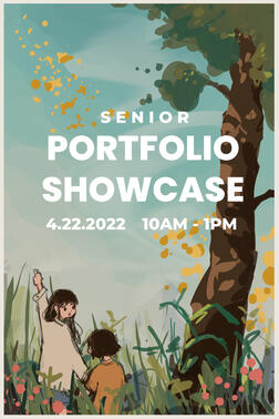 Sketch for our school's Senior Graphic Design Exist Showcase poster.
